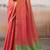 Peach woven design zari tissue saree with contrast blouse piece