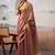 Pink woven design zari tissue saree