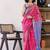 Pink ethnic motifs ready to wear bagru saree