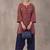 women paisley printed regular cotton kurti with farshi salwar