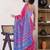 Pink ethnic motifs ready to wear bagru saree