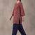 women paisley printed regular cotton kurti with farshi salwar
