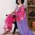 Pink ethnic motifs ready to wear bagru saree