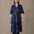 women printed regular cotton kurta with trousers