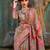 brown brown ethnic motifs woven design organza banarasi saree