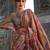 brown brown ethnic motifs woven design organza banarasi saree