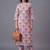 women printed regular kurta with trousers
