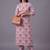women printed regular kurta with trousers