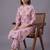 women printed regular kurta with trousers