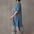 women ethnic motifs printed regular cotton kurta with trousers