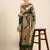 green woven design zari silk blend paithani saree