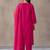 women ethnic motifs embroidered regular thread work cotton kurta with trousers & with dupatta