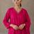 women ethnic motifs embroidered regular thread work cotton kurta with trousers & with dupatta