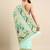 blue woven design zari silk blend paithani saree