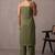 women ethnic motifs embroidered regular mirror work kurta with trousers
