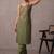 women ethnic motifs embroidered regular mirror work kurta with trousers