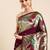 Maroon woven design zari silk blend paithani saree