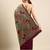 Maroon woven design zari silk blend paithani saree