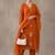 women ethnic motifs embroidered regular thread work cotton kurta with trousers & with dupatta