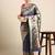Navy blue floral zari silk blend paithani saree