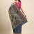 Navy blue floral zari silk blend paithani saree