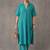 women striped regular cotton kurta with trousers