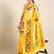 Yellow woven design zari silk blend paithani saree