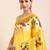 Yellow woven design zari silk blend paithani saree