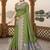 banarasi olive silk blend saree with golden zari border work and tassels with blouse