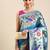 blue woven design zari silk blend paithani saree