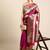 Purple woven design zari silk blend paithani saree