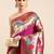 Purple woven design zari silk blend paithani saree