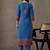 women ethnic motifs printed regular kurta with trousers