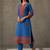 women ethnic motifs printed regular kurta with trousers