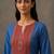 women ethnic motifs printed regular kurta with trousers