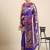 purple woven design zari silk blend paithani saree