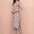 women floral printed regular thread work kurta with trousers