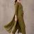 women ethnic motifs embroidered regular thread work cotton kurta with trousers & with dupatta