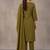 women ethnic motifs embroidered regular thread work cotton kurta with trousers & with dupatta