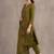 women ethnic motifs embroidered regular thread work cotton kurta with trousers & with dupatta