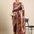 Magenta floral zari silk blend paithani saree
