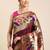 Magenta floral zari silk blend paithani saree
