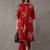 women floral printed regular cotton kurta with trousers