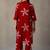 women floral printed regular cotton kurta with trousers