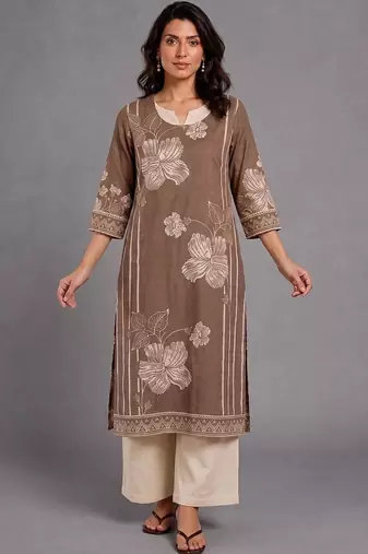 women floral printed regular kurta with palazzos