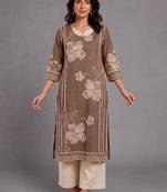 women floral printed regular kurta with palazzos