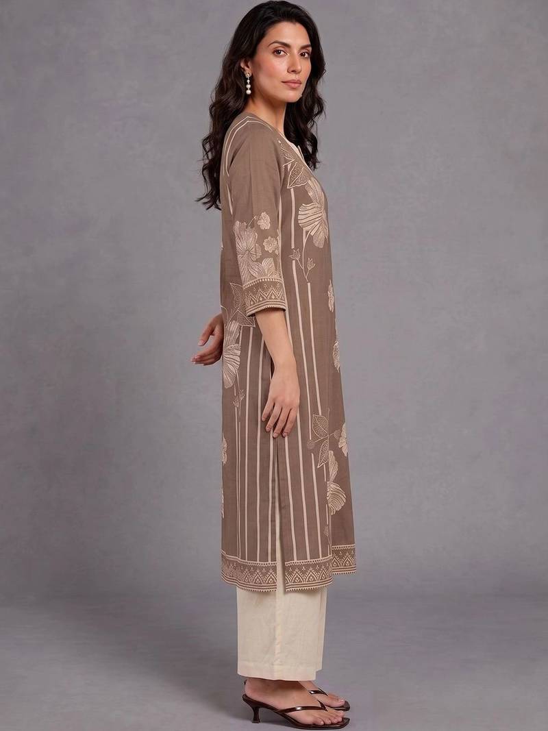 women floral printed regular kurta with palazzos