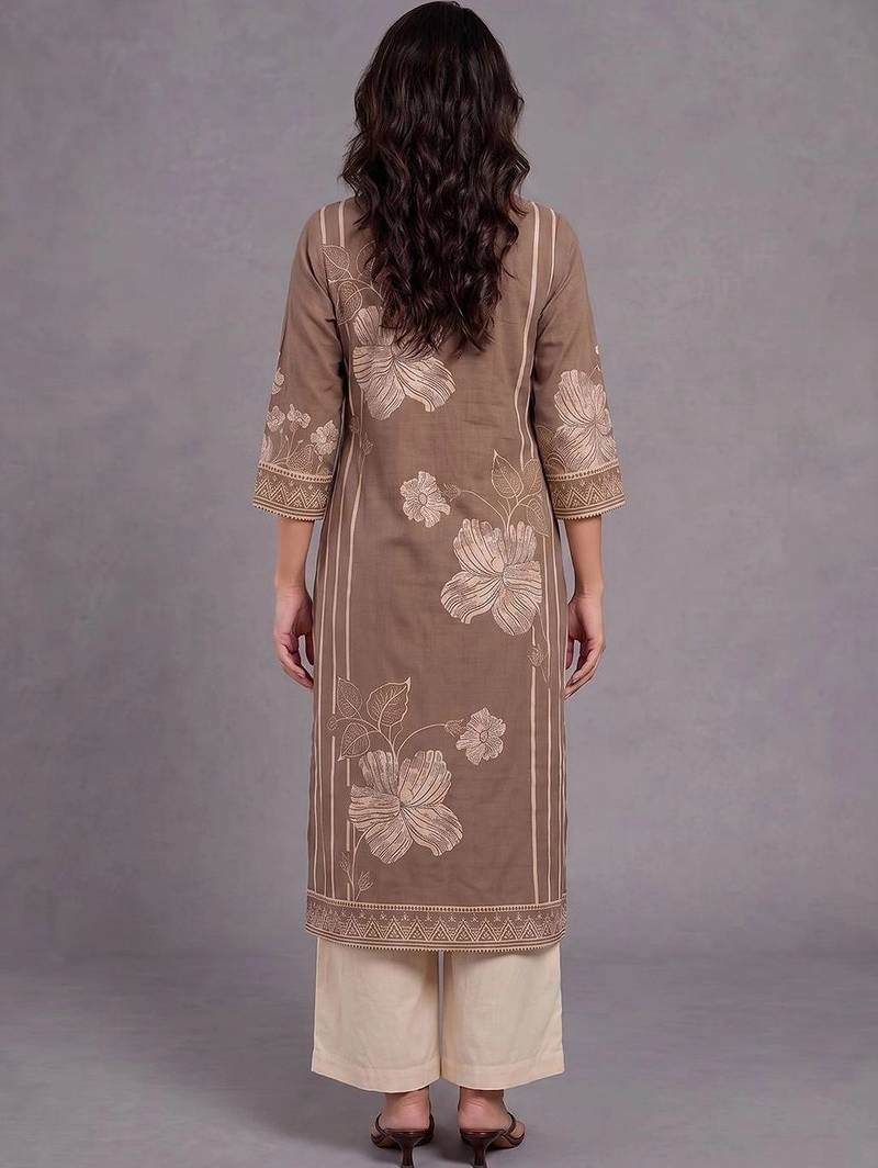 women floral printed regular kurta with palazzos