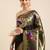 black floral zari silk blend paithani saree