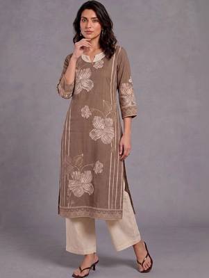 women floral printed regular kurta with palazzos 6